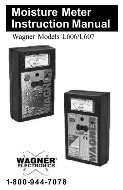 wagner moisture meter manual